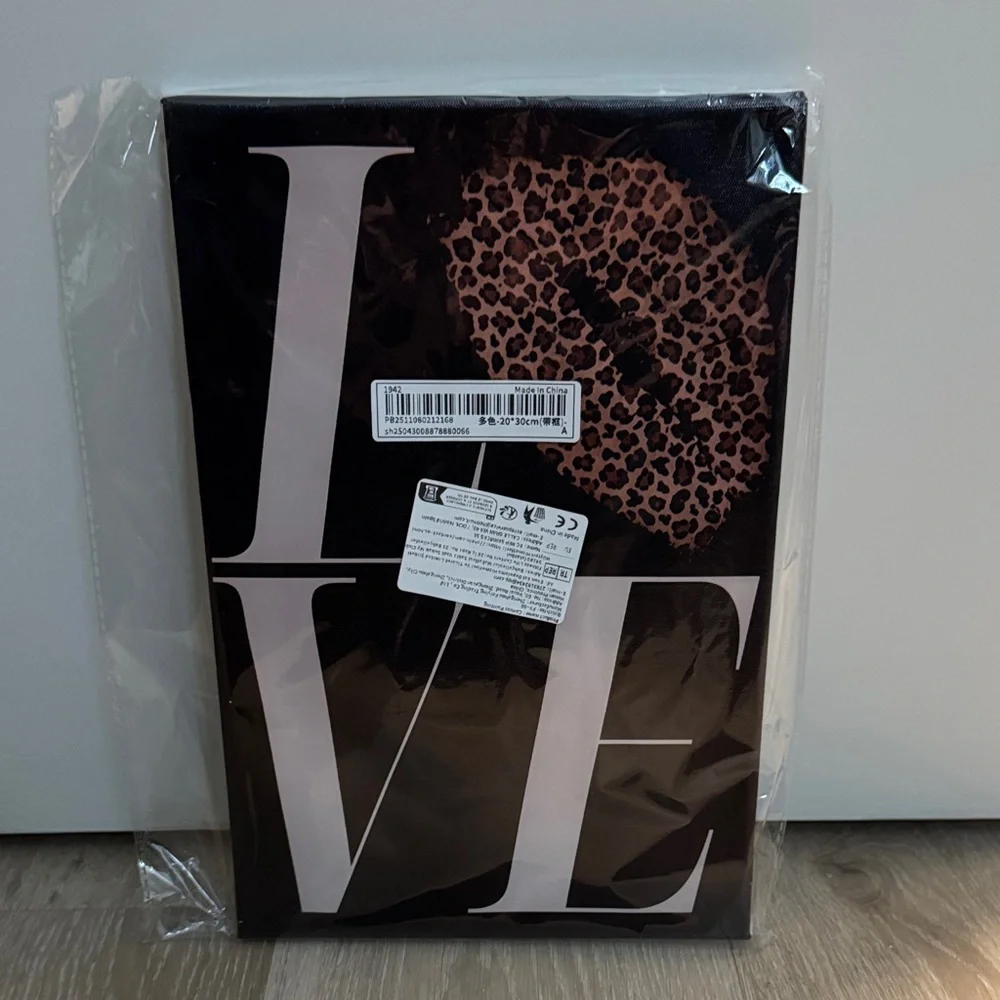 Modern Leopard Print LOVE Wall Canvas Art NEW 🏷️